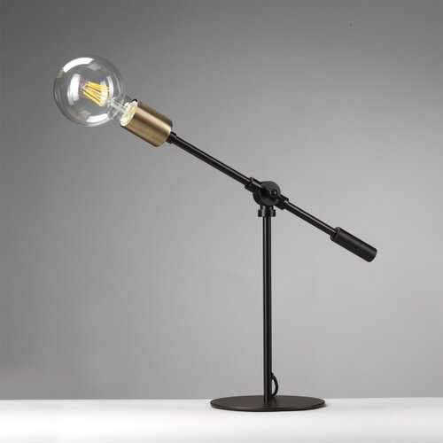  ONLI - Stona lampa ASTE 1xE27/15W/230V 45 cm crna/zlatna Slike