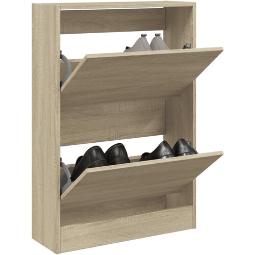  The Living Store Omarica za čevlje sonoma hrast 60x21x87,5 cm inženirski les - Omarica Za Čevlje, (21442326) Cene