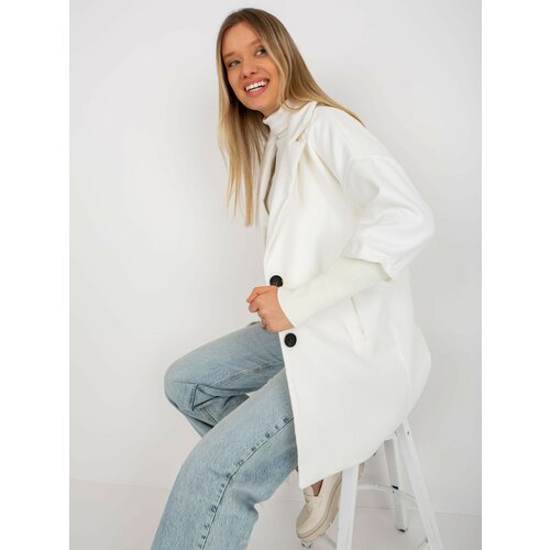 Fashion Hunters Ecru lady's coat with pockets OCH BELLA Slike