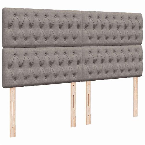 VidaXL otomanski krevet s madracem i led smeđesivi 160x200cm tkanine Slike