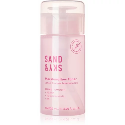 Sand & Sky The Essentials Marshmallow Toner nežni eksfoliacijski tonik za obnovo površine kože 120 ml