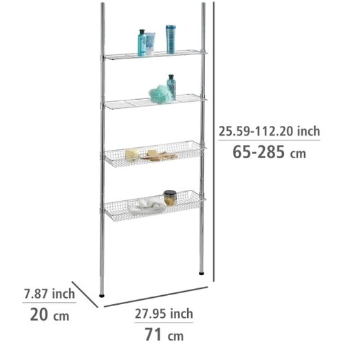 Wenko 18597100-Regal 71x285 cm sjajni hrom Slike