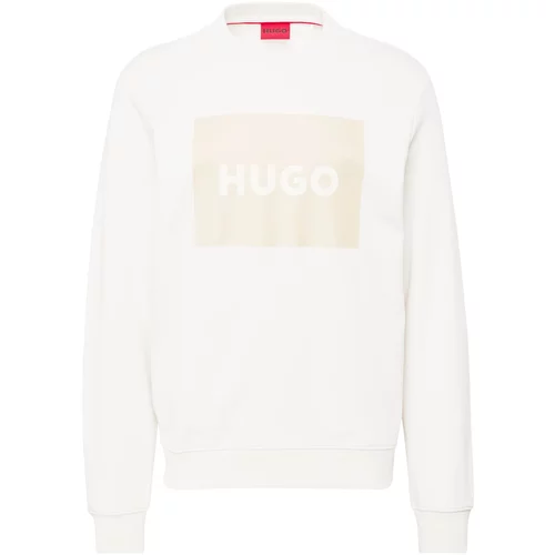 Hugo Sweater majica 'Duragol222' bež / bijela