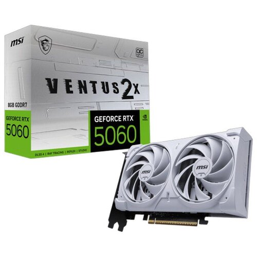 MSI svga rtx 5060 8GB ventus white 2X oc GDDR7, V537-003R Slike