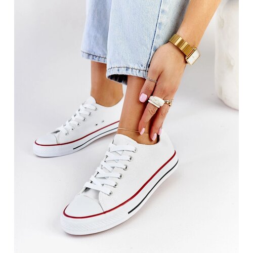 Gemre White fabric sneakers Anthony Cene