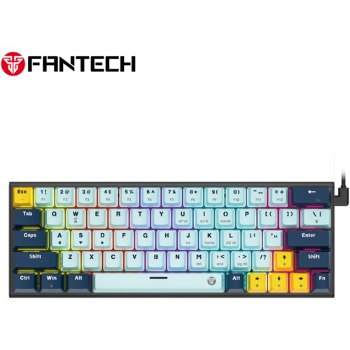 Fantech MK874 RGB Atom 63 Tastatura Mehanicka Gaming SkyBlue (Blue switch) Cene