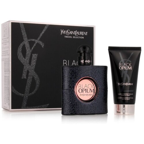 Yves Saint Laurent Black Opium darilni set parfumska voda 50 ml + losjon za telo 50 ml za ženske Slike