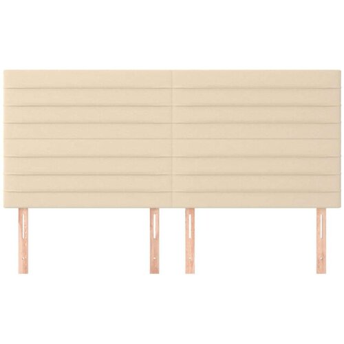  Uzglavlje 4 kom krem 100x5x78/88 cm od tkanine Slike