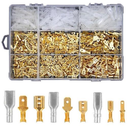  Faston konektori, ženski kontakti i za&scaron;titne kapice 2.8-4.8-6.3mm - set 900 kom Cene