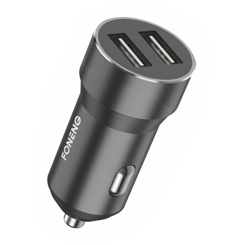 Foneng Kovinski avtopolnilec dual USB C08 2.4A (črn), (20627957) Cene