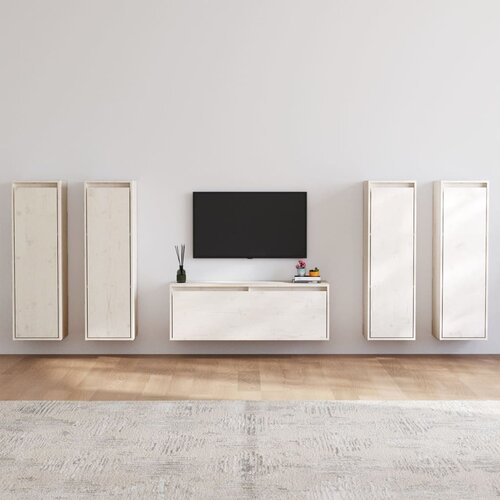 The Living Store TV omarica 5 kosov bela trdna borovina - TV Omarica, (21376850) Cene