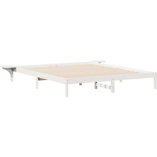  Okvir za krevet s bočnim stolovima Bijelo 180 x 210 cm Slike