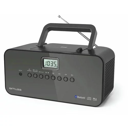 Muse Prenosni radio s CD predvajalnikom M-22 BT, črn