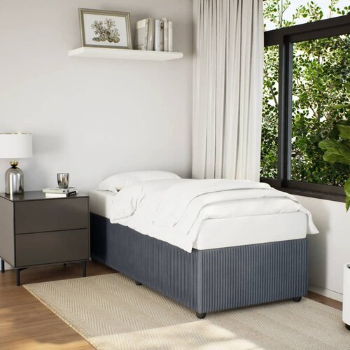 Furnova Posteljni okvir brez vzmetnice temno siv 90x190 cm žamet, (21933868) Slike
