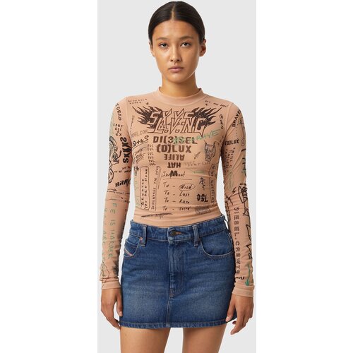 Diesel T-shirt - TSIELAY TSHIRT beige Slike