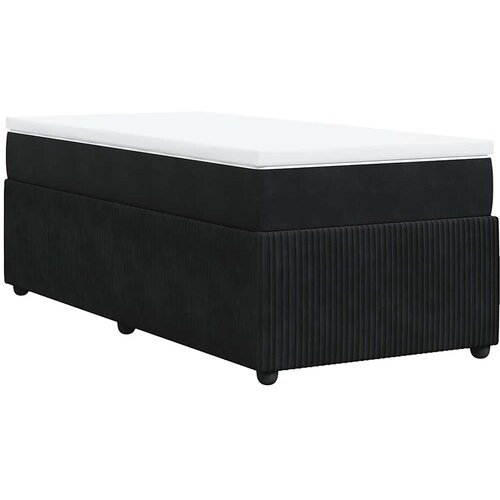 Box spring krevet s madracem crni 80 x 200 cm bar&amp;scaron;unasti Slike