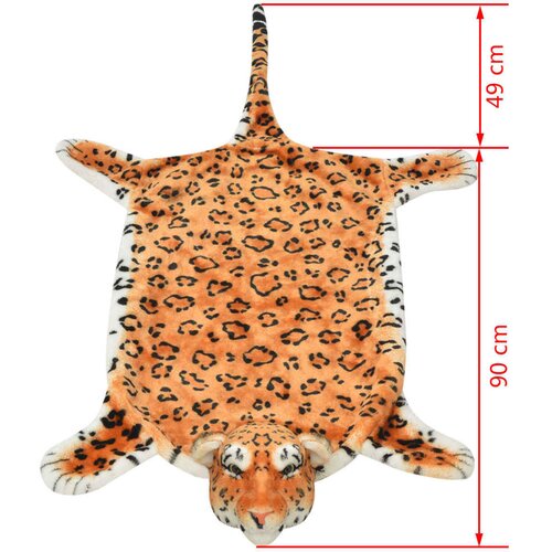  Tepih Leopard od Pli&amp;scaron;a 139 cm Smeđi Slike