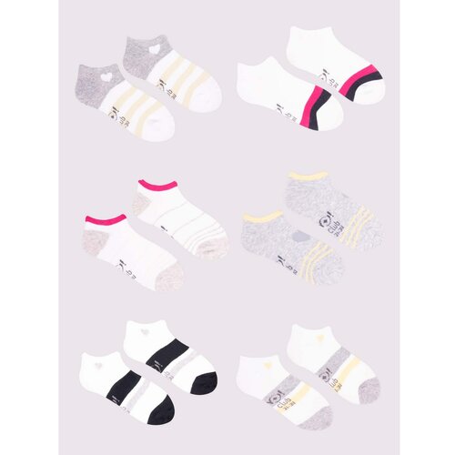 Yoclub čarape za devojčice Ankle Cotton Patterns Colours 6-pack SKS-0008G-AA00-002 Cene