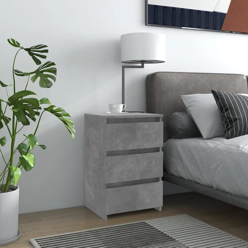 Furnova Nočna omarica betonsko siva 40x35x62,5 cm konstruiran les, (21927077) Slike