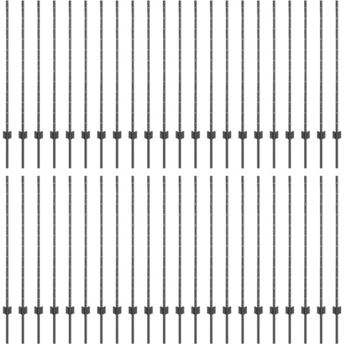 VidaXL Ograjni stebri 88 pcs U-kanal Sivi 160 cm Jeklo Slike
