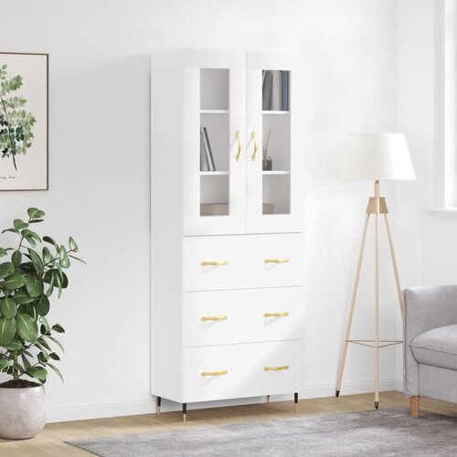 The Living Store Visoka omara bela 69,5x34x180 cm inženirski les - Visoka Omara, (21431069) Cene