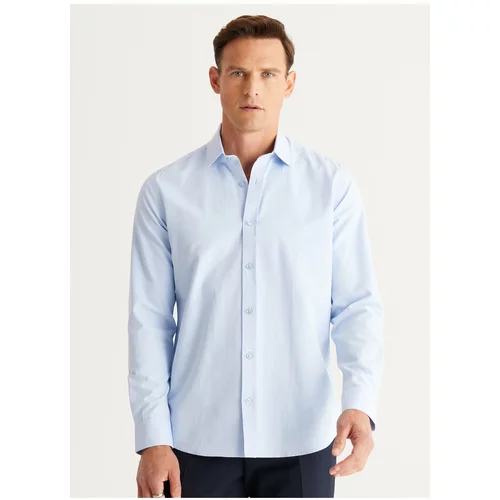 ALTINYILDIZ CLASSICS Slim Fit Classic Collar Light Blue Men Shirts