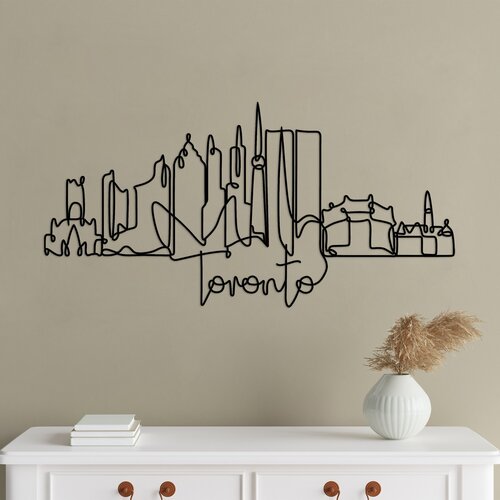 Opviq Zidna dekoracija Toronto, 120x55x1.5 cm 2 mm, Crna Slike