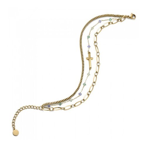 Ženska oliver weber eternal gold crystal narukvica sa swarovski kristalima ( 32319g ) Slike