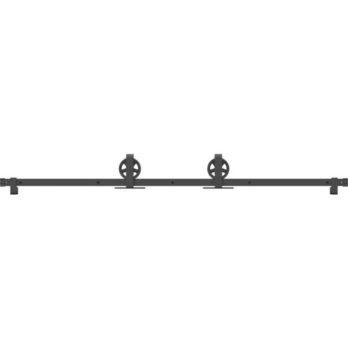 vidaXL Komplet opreme za drsna vrata 183 cm jeklo črne barve, (22046857) Cene
