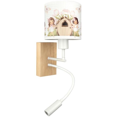 Brilagi LED Flex. lampa BOBO WOOD 1xE27/25W/230V + LED/3W hrast/bela/ružičasta/vile Slike