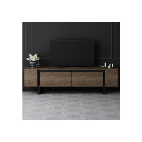 Hanah home tv polica yildiz walnut black Slike