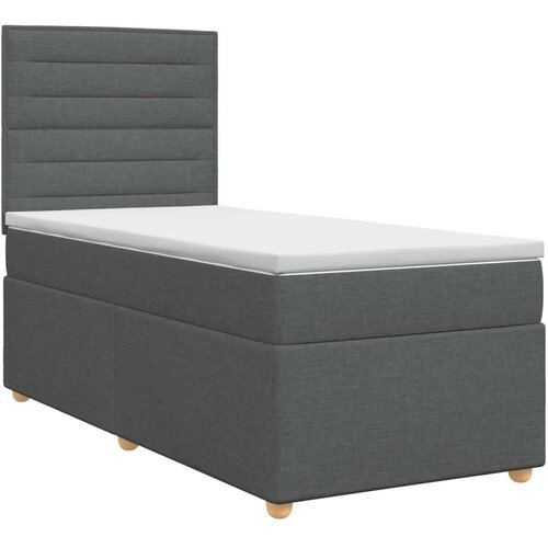  Boxspring krevet s madracem Tamnosiva 90 x 190 cm Tkanina - Tamnosiva 90 x 190 cm Dizajn linija Slike