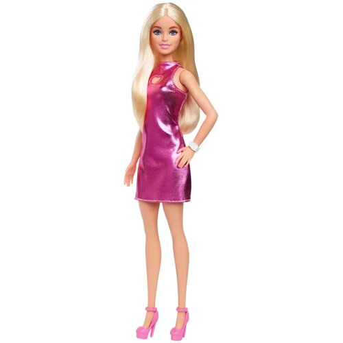 Barbie Fashionistas lutka &amp;scaron;t. 230 v roza kovinski mini oblekici - 1 k. Slike