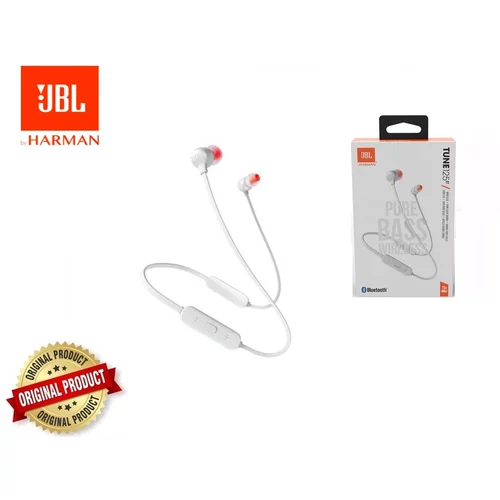Jbl Slušalice Tune 125BT bežične bluetooth 5.0 in-ear sa mikrofonom bijele 16h rada