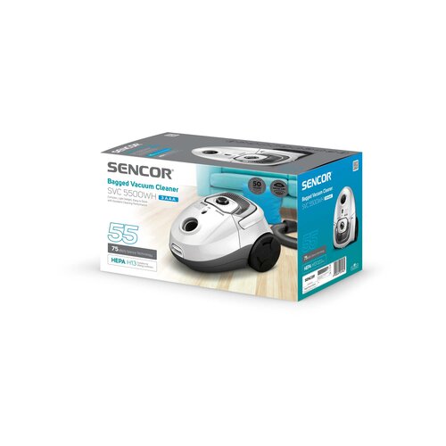 Sencor SVC 5500WH 3AAA usisavač s vrećicom, bijeli Slike