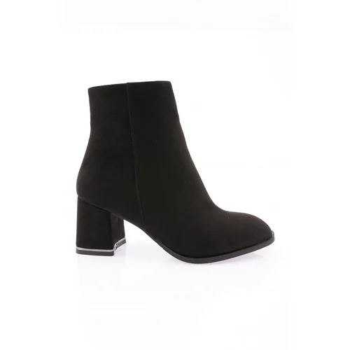 DGN 9219 Women's Heeled Boots Black Suede