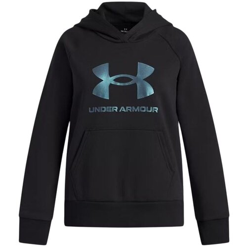 Pulover s Kapuco za Punčke Under Armour Rival Flc Shimmer Hdy Črna Cene