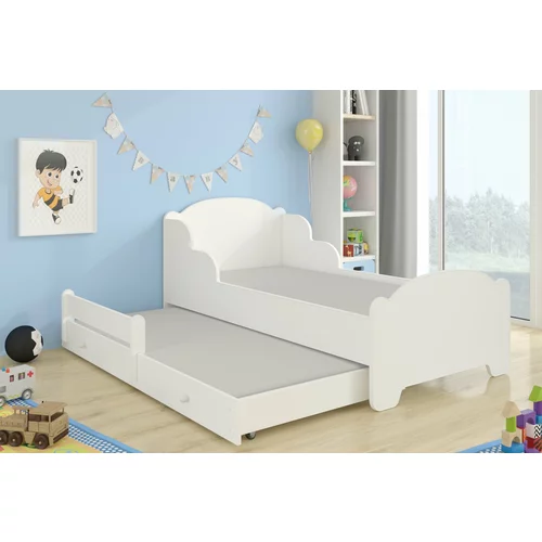 ADRK Furniture dječji krevet Amadis II s dodatnim ležajem - bijela 80x160 cm