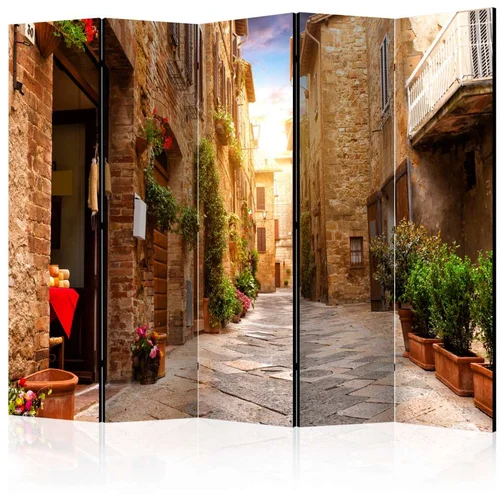  Paravan u 5 dijelova - Colourful Street in Tuscany II [Room Dividers] 225x172