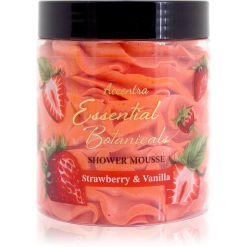 Accentra Essential Botanicals Shower Mousse pena za prhanje z vonjem Strawberry &amp;amp; Vanilla 200 g Slike