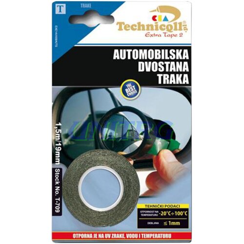 Technicqll T-709 automobilska dvostrana traka 1,5m/19mm Cijene