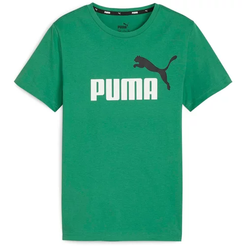 Puma Majica 'Essential' zelena / črna / bela