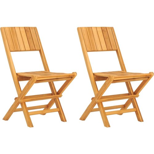 Maison Chic Zložljivi Vrtni Stoli - Stol za vrti 2 kosa 47x61x90 cm trdna tikovina JS2656, (21876498) Cene