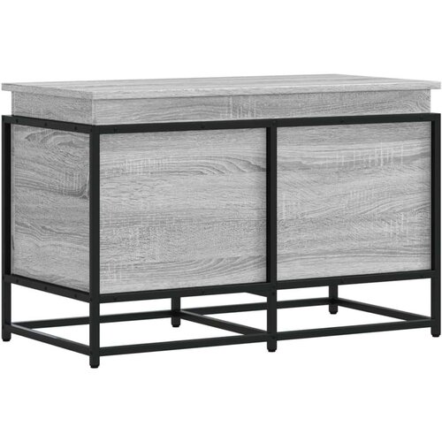 VidaXL &amp;Scaron;katla s pokrovom siva sonoma 80x40x51,5 cm inženirski les Slike