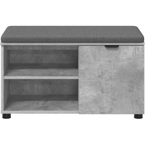  Klupa za hodnik s jastukom Betonsko Siva 80 x 38 x 46 cm Slike