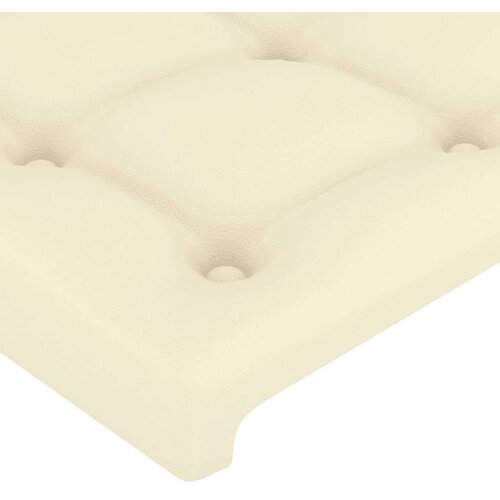  LED uzglavlje krem 160x5x118/128 cm od umjetne kože - Krema 160 x 5 x 118/128 cm 1 Slike