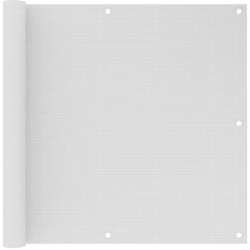 vidaXL Balkonsko platno belo 90x500 cm HDPE, (20610863)