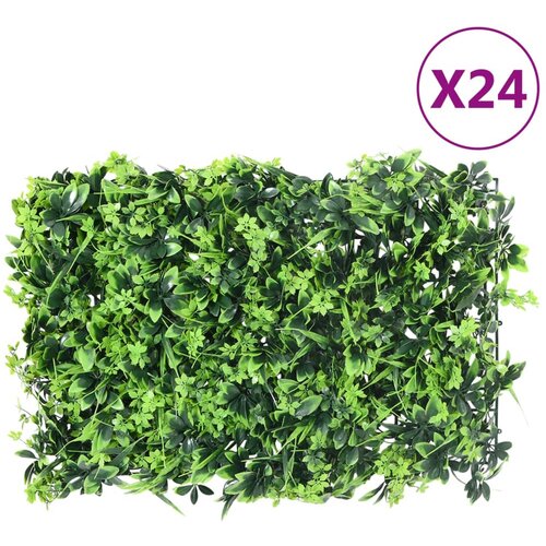 vidaXL Ograja iz umetnih listov 24 kosov zelena 40x60 cm Cene