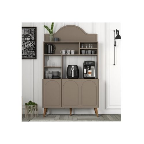 Hanah home komoda lyon 120 - atlas, walnut atlaswalnut coffee bar cabinet Slike