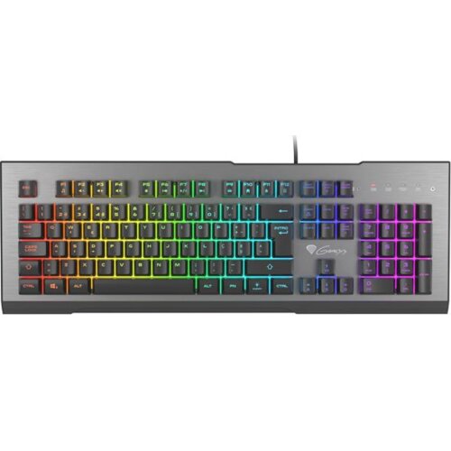 Genesis Rhod 500 RGB tipkovnica Igranje USB QWERTY Portugalski Crno, Srebro Slike